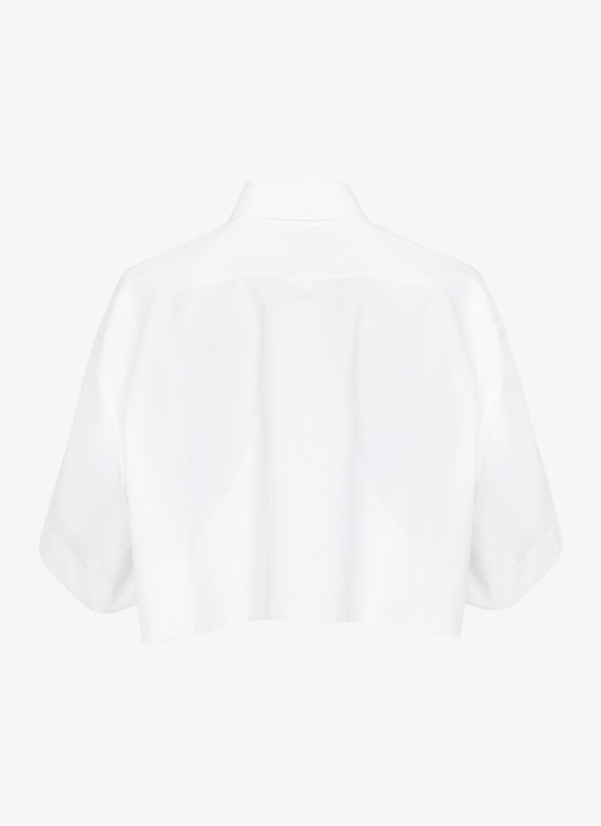Lightweight poplin cropped shirt ALAÏA WHITE LIGHTWEIGHT POPLIN CROPPED SHIRT